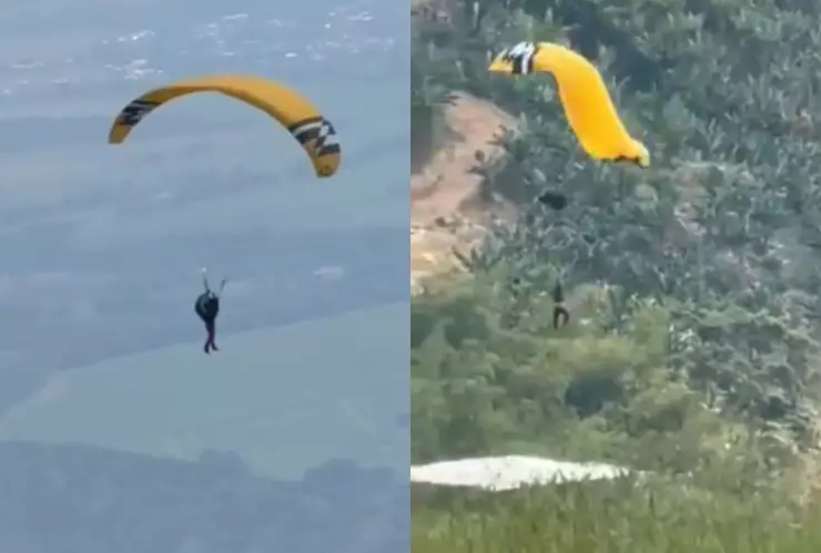 VIDEO | ¡Imágenes sensibles! Turista cae desde un paracaídas y pierde la vida en Colombia