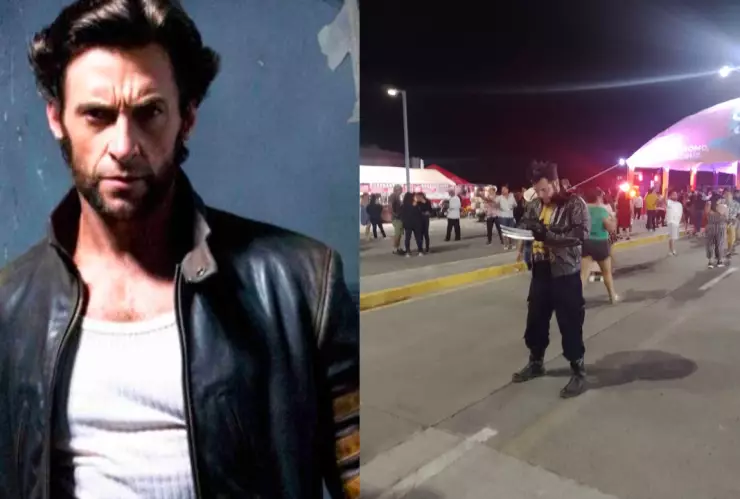Hombre disfrazado de Wolverine en Salsa Fest 2023