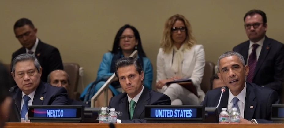 Barack Obama, presidente de Estados Unidos, junto a Enrique Peña Nieto, presidente de México