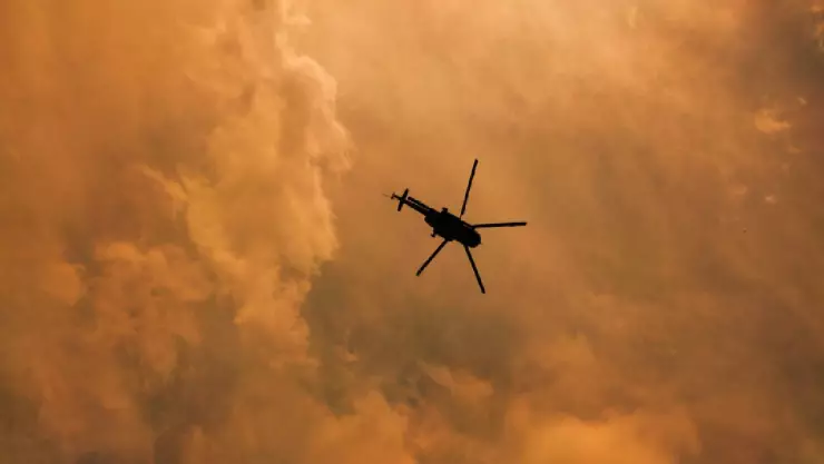 Reportan desplome de helicóptero en Campeche
