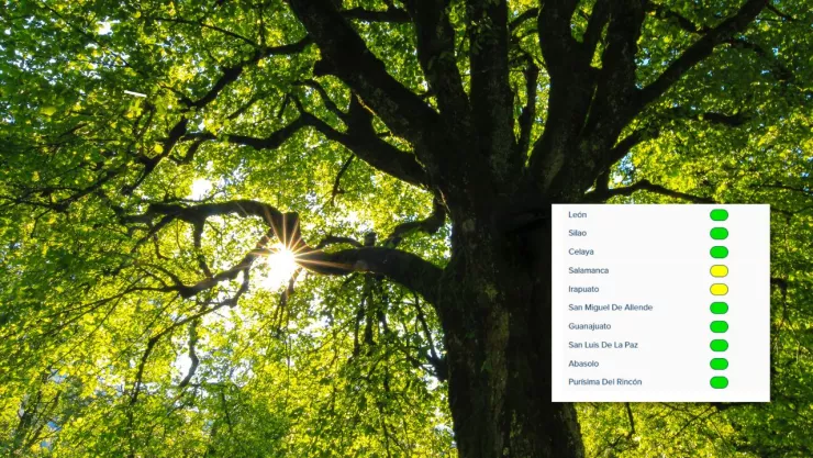 Calidad del aire hoy en Guanajuato