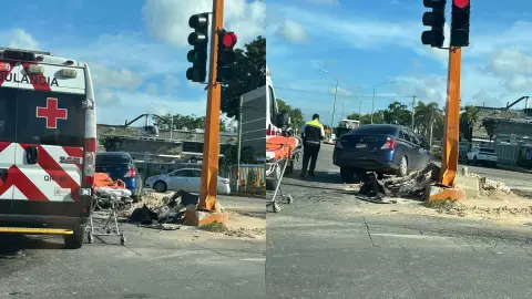 ÚLTIMA HORA: Se registra FUERTE ACCIDENTE en Av. Kabah en Cancún; autoridades en el lugar