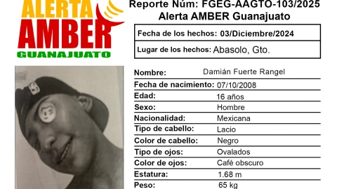 Alerta Amber Guanajuato de Damián Fuerte Rangel , en Abasolo, Guanajuato.png