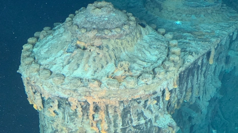 Sección de popa del barco Titanic