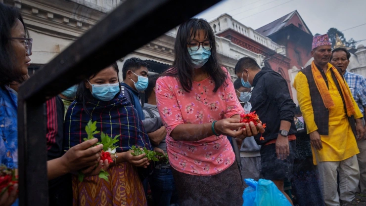 Rituales por desaparecidos en Nepal.