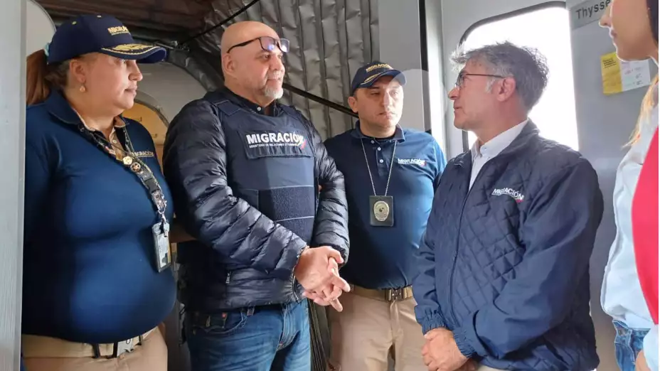 El paramilitar Salvatore Mancuso tras ser deportado de EU.