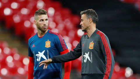 Sergio ramos y Luis Enrique
