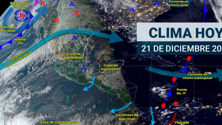 Clima en México 21 de diciembre de 2023