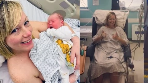 Mujer-sobreviviente-de-cáncer-ovarios-madre-bebé-milagro