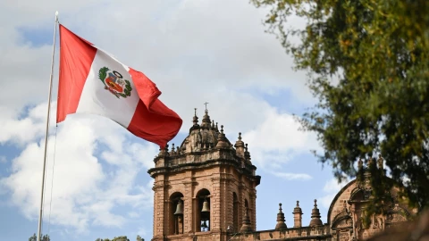 bandera de Perú.