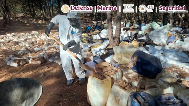 laboratorio clandestino en Carrizalillo, Zacatecas.