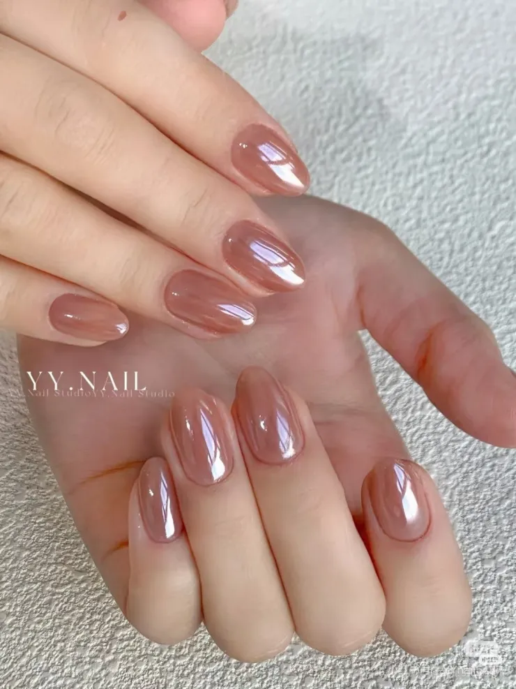 Uñas efecto espejo