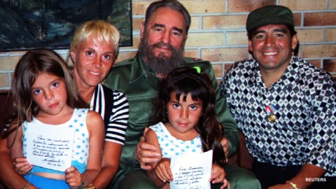 Diego Armando Maradona y Fidel Castro