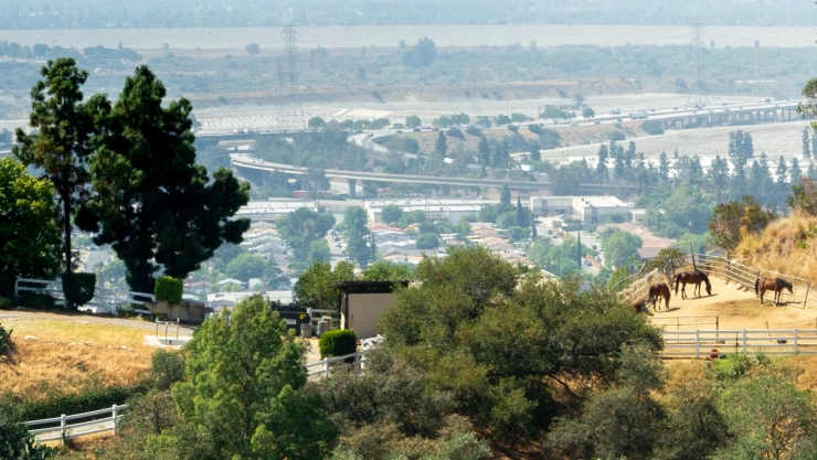 Vista aérea Bradbury, California