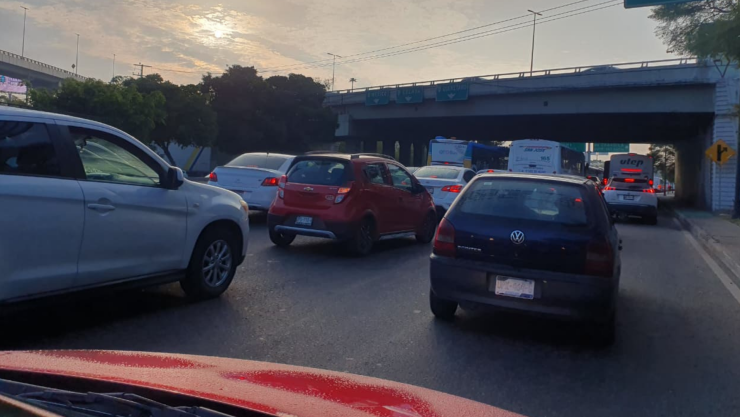 El trafico en la carretera Mexico - Queretaro, autopista 57 miércoles 27 de mayo