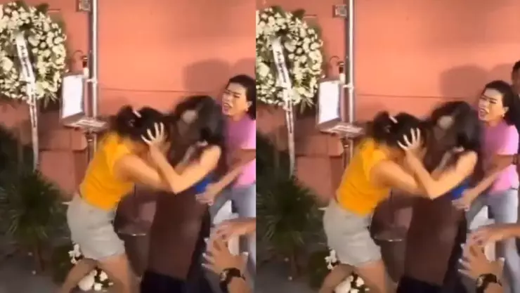 pelea en funeral