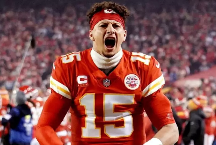 Patrick Mahomes Quarterback de Kansas City Chiefs celebrando