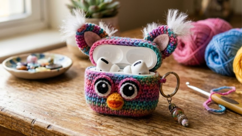 4 Ideas de crochet de juguetes retro para guardar tus audífonos