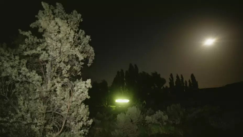 Bright lights at night