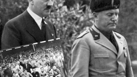 Benito Mussolini y Adolfo Hitler