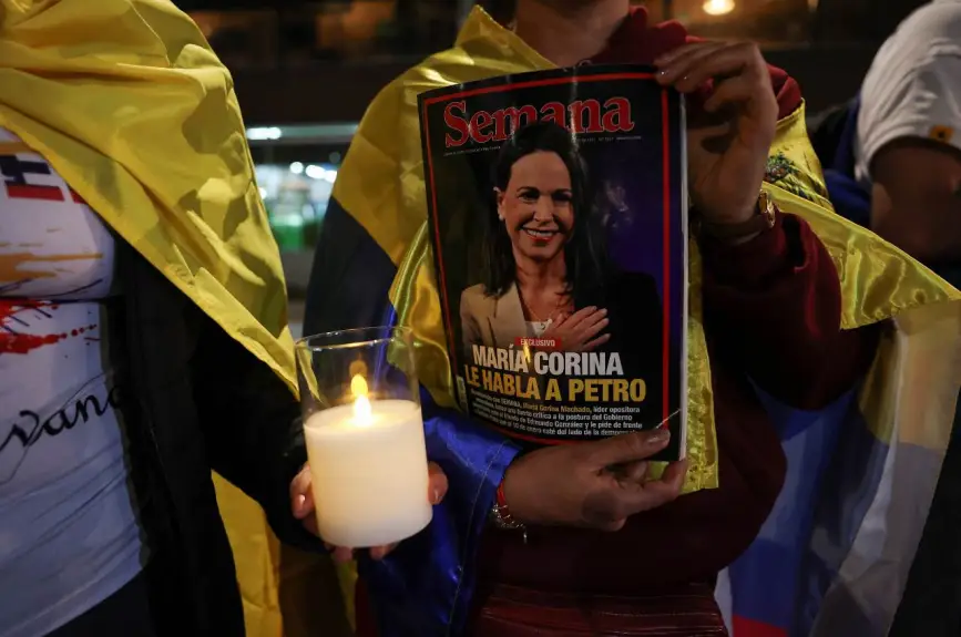 Muestras de apoyo a la lideresa opositora