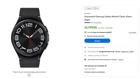 La oferta de Walmart en el Samsung Galaxy Watch6
