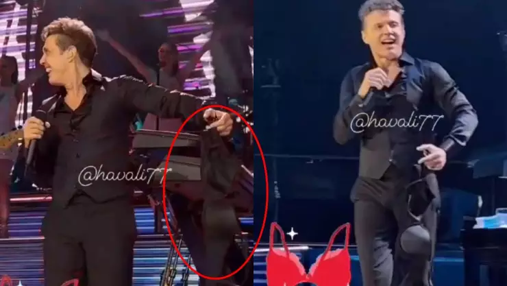 VIDEO: Momento en que le avientan brasier a Luis Miguel y su reacción