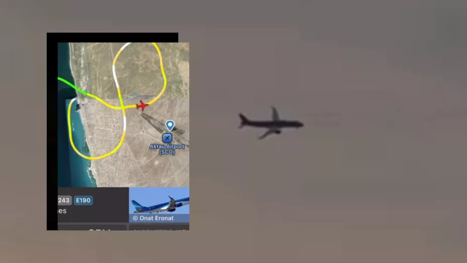 Videos del accidente del avión de Azerbaijan Airlines