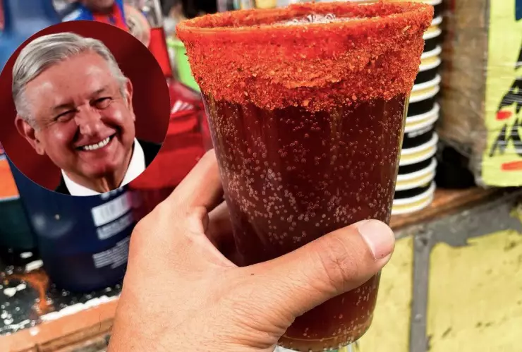 Pejechelas del Bienestar, cerveza en vasos de AMLO