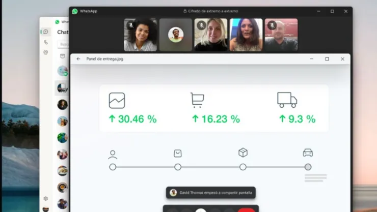 WhatsApp ya permite compartir pantalla en videollamadas
