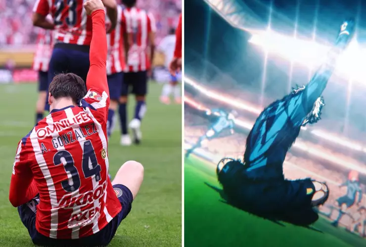 Hormiga González festejando al estilo de Blue Lock