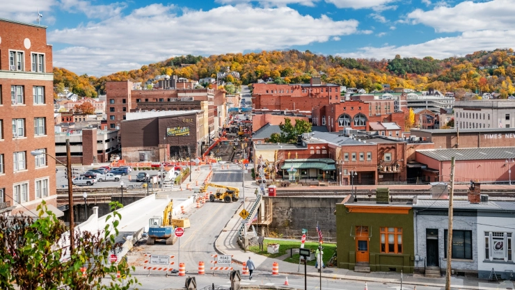 Vista de la ciudad de Cumberland, Maryland