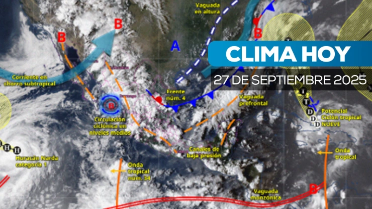Lluvias intensas; así el clima hoy 27 de septiembre en México