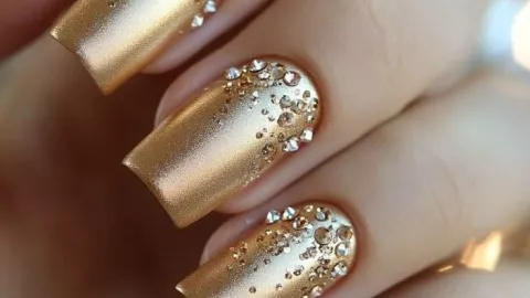 7 diseños de uñas acrílicas largas con piedritas: se ven elegantes y sofisticadas