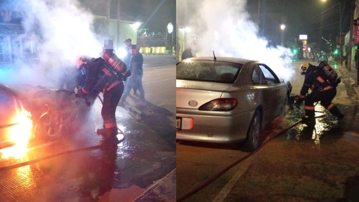 FOTOS: Auto se incendia en Insurgentes Chula Vista; fue controlado