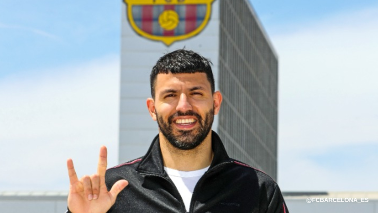 Sergio Ag&uuml;ero con Barcelona
