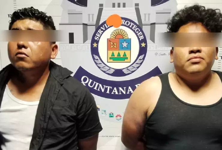Detienen a dos hombre en Cancún por amenazas a una mujer