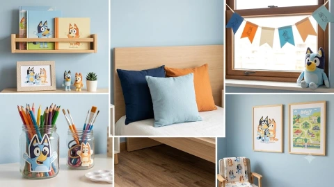 5 ideas decorar cuarto Bluey