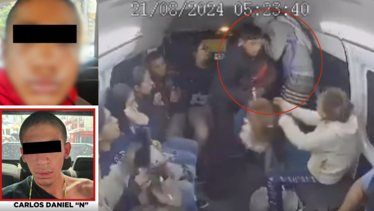 Dos sujetos detenidos por el robo a pasajeros de transporte público Naucalpan, Edomex