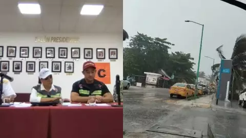 Instalan Puesto de Mando en Quintana Roo ante las intensas lluvias; vigilan zonas de baja presión