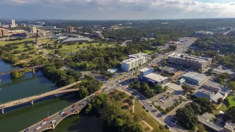Vista aérea de una zona de Austin.
