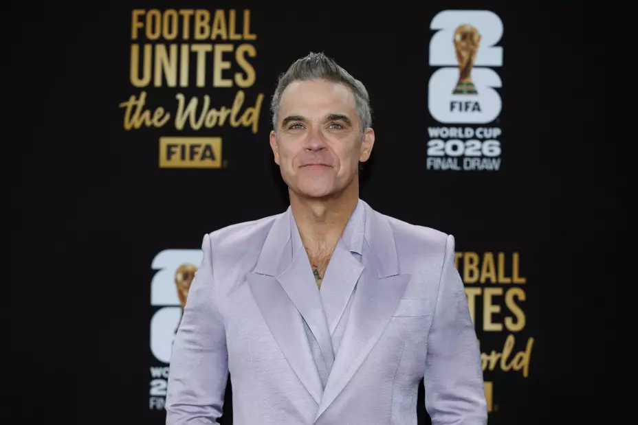 Robbie Williams en red carpet del Sorteo Final de la Copa Mundial de la FIFA 2026
