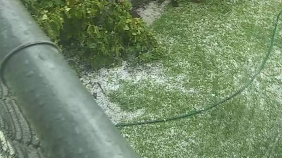 Granizo en La Joya, Acajete.