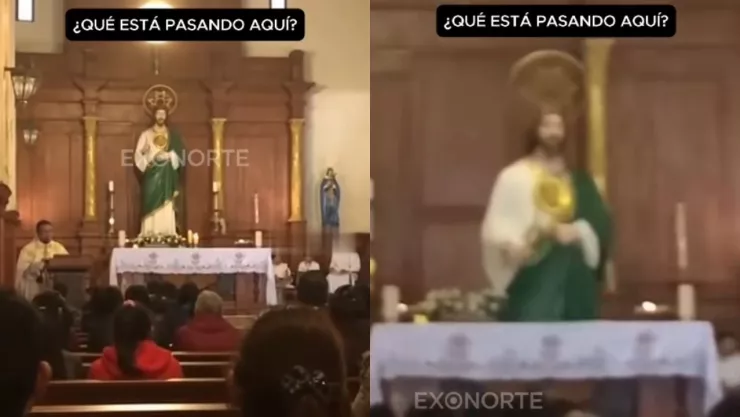 ¡Aterrador VIDEO! Estatúa de San Judas es captada moviéndose en plena misa, ¿cobró vida?