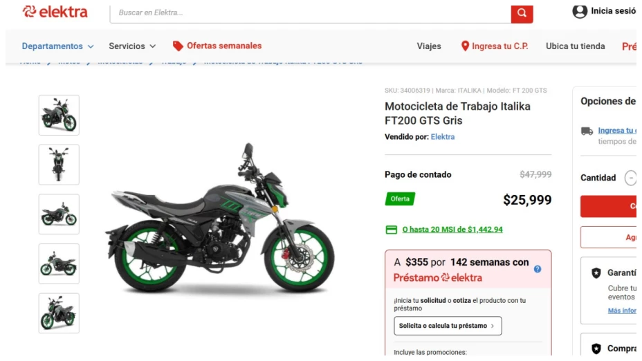moto italika oferta