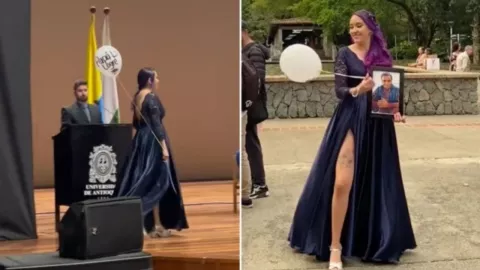 Joven dedica su título a su papá muerto