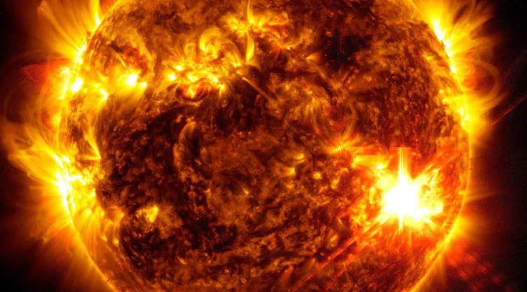 Una imagen de una erupción solar captada por la NASA.