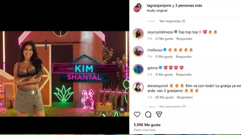 Así reaccionó Instagram a la revelación de Kim Shantal como parte de La Granja VIP