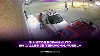 Roban auto en Puebla.