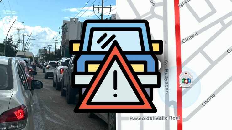 Reportan tráfico MUY pesado en Av. Huayacán en Cancún HOY: ¿Cuál es la razón?